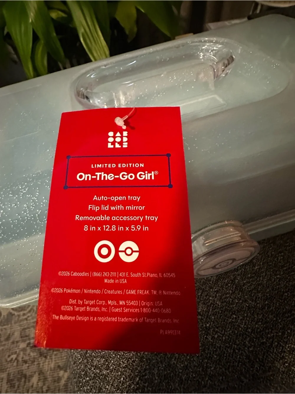 POKEMON x Target Limited Edition Caboodles Case Clear Sparkle/ Light Blue